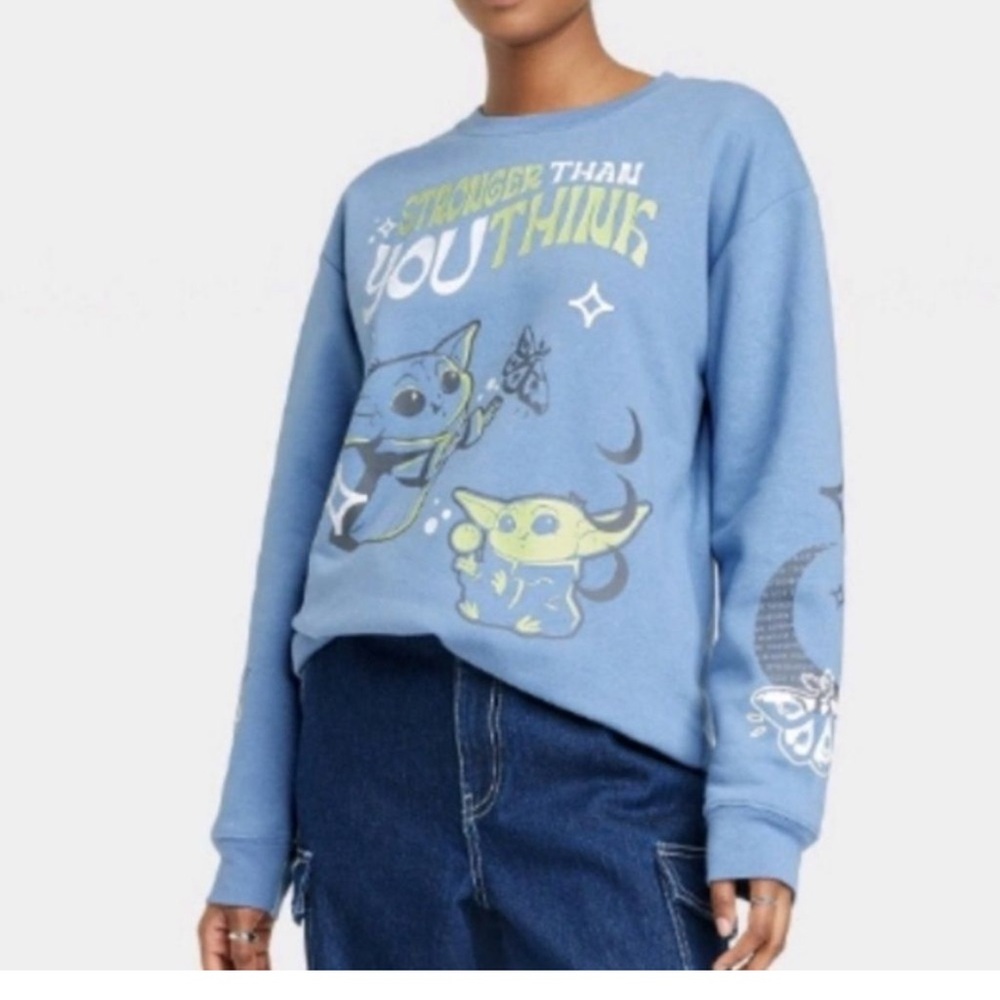 Disney Star Wars Women's Grogu Stronger Than You Think  Sweatshirt NWT XXL